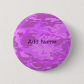 Douanenaam Licht Paarse Camouflage Ronde Button 5,7 Cm (Voorkant)