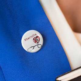 Douanenaam Medische Verpleegkundige Stethoscoop Ha Ronde Button 3,2 Cm