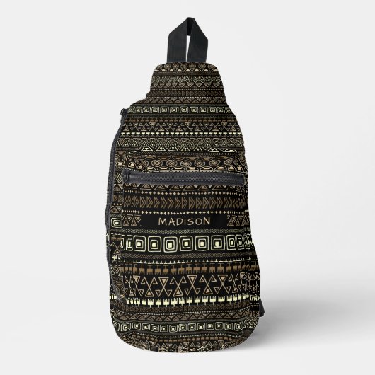 Douanenaam Mexicaans/Azteeks Patroon Sling Bag (Voorkant)