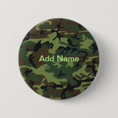 Douanenaam Militair Groen Camouflage Patroon Ronde Button 5,7 Cm (Voorkant)
