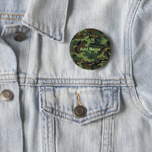 Douanenaam Militair Groen Camouflage Patroon Ronde Button 5,7 Cm (In situ)