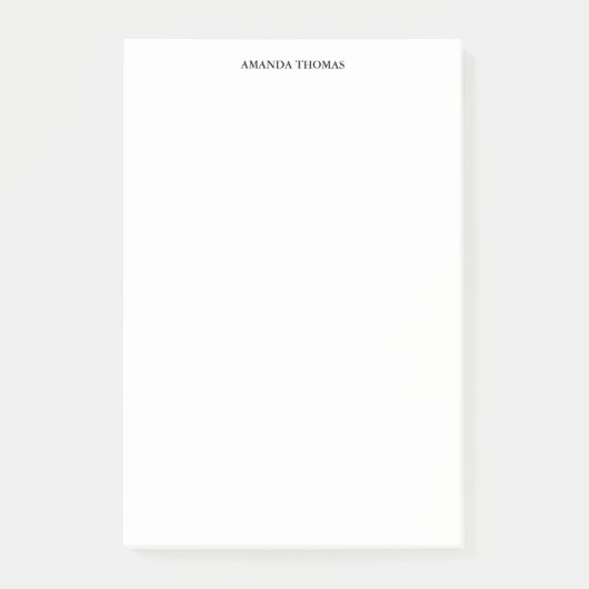 Douanenaam Minimalistisch Elegant Post-it® Notes (Voorkant)