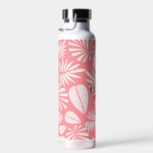 Douanenaam Modern Bruiloft Roze en Wit Waterfles (Rechts)