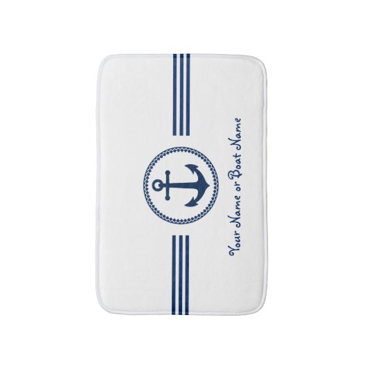 Douanenaam Moderne Anker Badmat (Voorkant Verticaal)