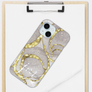 douanenaam Monogram Iridescent Swirl iPhone 15 Case