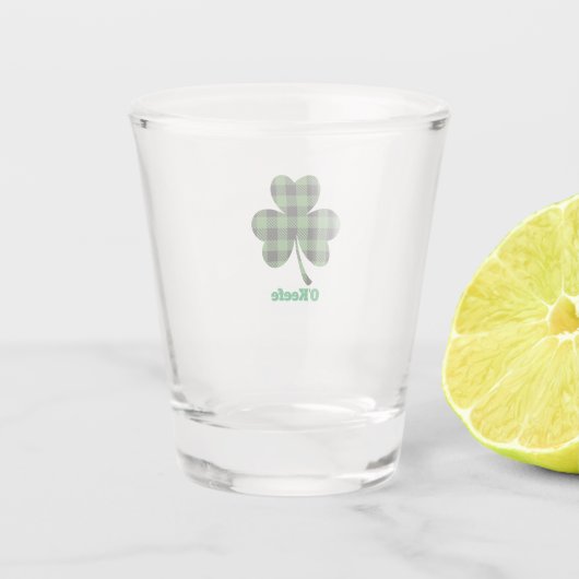 Douanenaam Monogrammed St. Patrick's Day Shot Glas (Achterkant)
