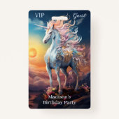 Douanenaam Mooie Eenhoorn Badge (Voorkant)