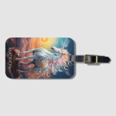 Douanenaam Mooie Eenhoorn Bagagelabel (Voorkant (horizontaal))