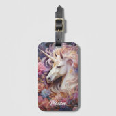 Douanenaam Mooie Eenhoorn Bagagelabel (Voorkant (verticaal))