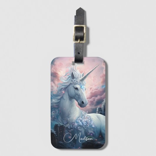 Douanenaam Mooie Eenhoorn Bagagelabel (Voorkant (verticaal))