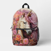 Douanenaam Mooie Eenhoorn Bedrukte Rugzak (Voorkant)
