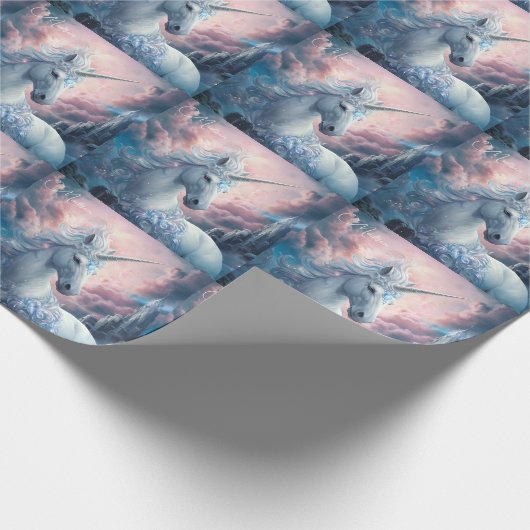 Douanenaam Mooie Eenhoorn Cadeaupapier (Hoek)