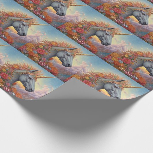 Douanenaam Mooie Eenhoorn Cadeaupapier (Hoek)