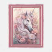 Douanenaam Mooie Eenhoorn Fleece Deken (Voorkant)