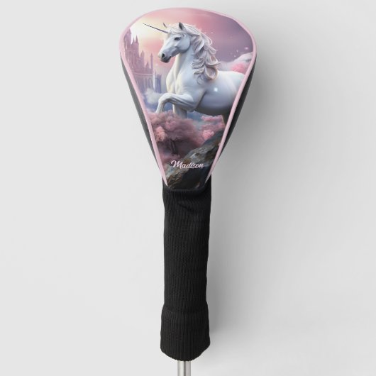 Douanenaam Mooie Eenhoorn Golfheadcover (Voorkant)