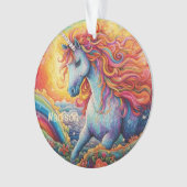 Douanenaam Mooie Eenhoorn Ornament (voorkant)