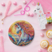 Douanenaam Mooie Eenhoorn Papieren Bordje (Feest)