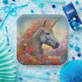 Douanenaam Mooie Eenhoorn Papieren Bordje (Feest)