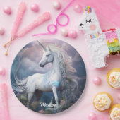Douanenaam Mooie Eenhoorn Papieren Bordje (Feest)