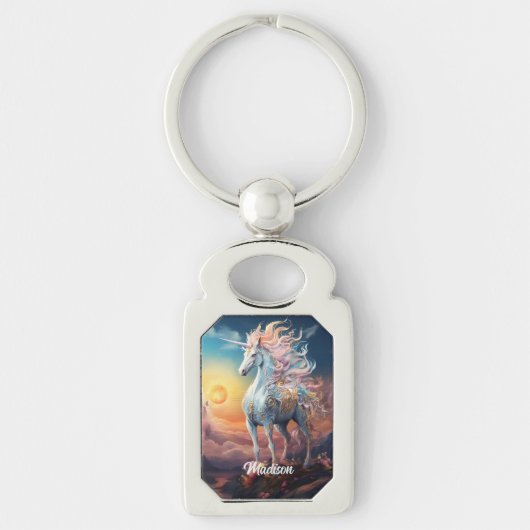 Douanenaam Mooie Eenhoorn Sleutelhanger (Voorkant)