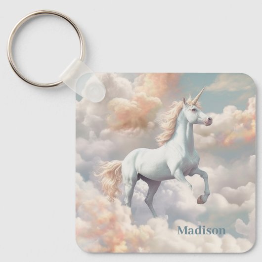 Douanenaam Mooie Eenhoorn Sleutelhanger (Voorkant)