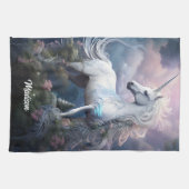 Douanenaam Mooie Eenhoorn Theedoek (Horizontaal)