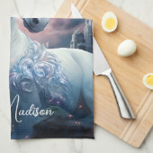 Douanenaam Mooie Eenhoorn Theedoek (Quarter Fold)