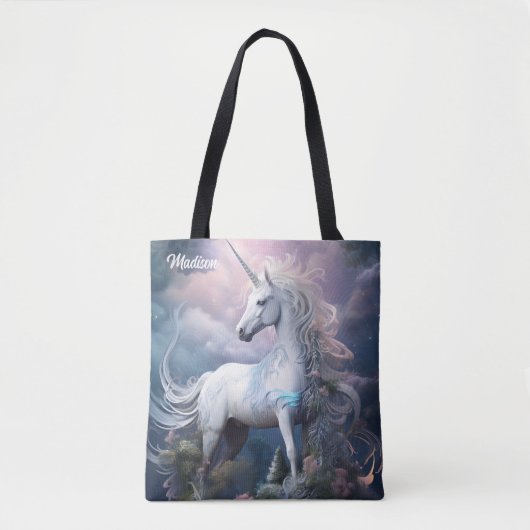 Douanenaam Mooie Eenhoorn Tote Bag (Voorkant)