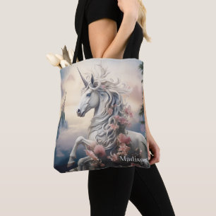 Douanenaam Mooie Eenhoorn Tote Bag