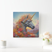 Douanenaam Mooie Eenhoorn Vierkante Klok (Huis)