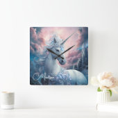 Douanenaam Mooie Eenhoorn Vierkante Klok (Huis)