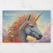 Douanenaam Mooie Eenhoorn Voedselcontainer Etiket (Enkel label)