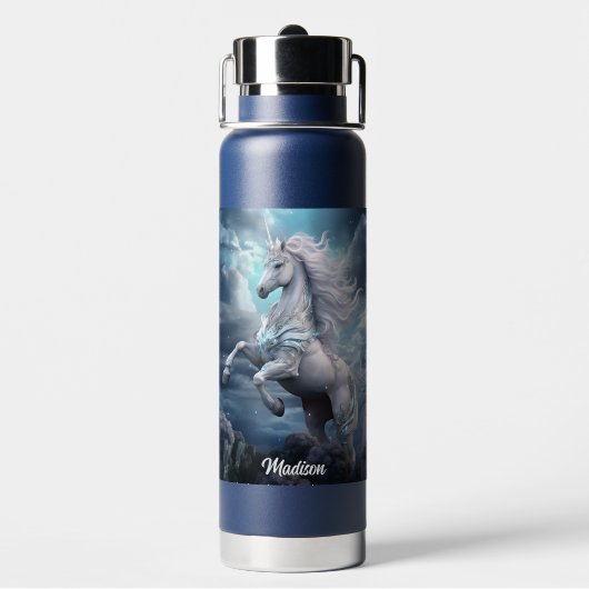 Douanenaam Mooie Eenhoorn Waterfles (Achterkant)