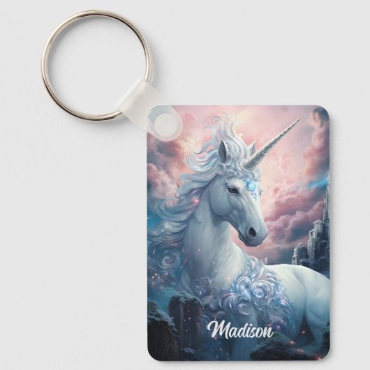 Douanenaam Mooie Eenhoorns Sleutelhanger (Voorkant)