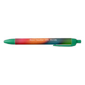 Douanenaam Neon van Rood, Roze, Sinaasappel & Groe Zwarte Inkt Pen (Bodem)