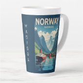 Douanenaam Noorwegen Latte Mok (Rechterhoek)