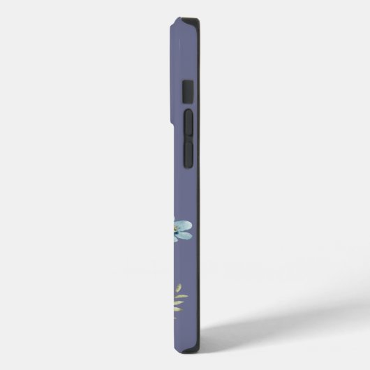 Douanenaam Paars Grijs Botanisch Wildflower Case-Mate iPhone Case (Achterkant / Links)