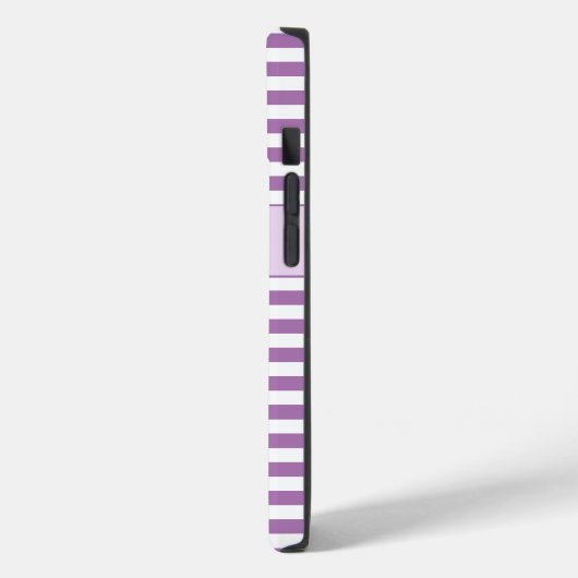 Douanenaam Paarse/Witte Strepen Case-Mate iPhone Case (Achterkant / Links)
