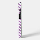 Douanenaam Paarse/Witte Strepen Case-Mate iPhone Case (Achterkant / Links)