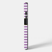 Douanenaam Paarse/Witte Strepen Case-Mate iPhone Case (Achterkant / Links)
