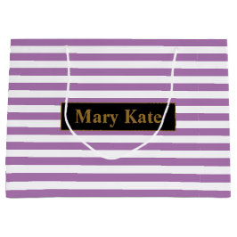 Douanenaam Paarse/Witte Strepen Groot Cadeauzakje