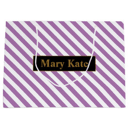 Douanenaam Paarse/Witte Strepen Groot Cadeauzakje