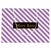Douanenaam Paarse/Witte Strepen Groot Cadeauzakje (Achterkant)