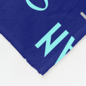 Douanenaam Patroon Blauw en Zilver Modern Fleece Deken (Hoek)