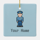 Douanenaam Politieambtenaar Keramisch Ornament (Achterkant)