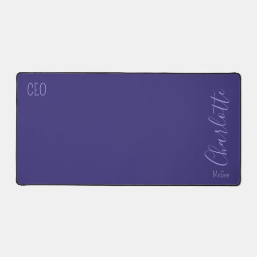 Douanenaam Professionele Titel Modern Paars Bureaumat (Voorkant)