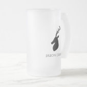 Douanenaam renrendierster matglas bierpul (Voorkant rechts)