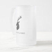 Douanenaam renrendierster matglas bierpul (Voorkant links)