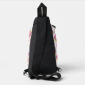 Douanenaam Roze Aardbeien Patroon Sling Bag (Achterkant)