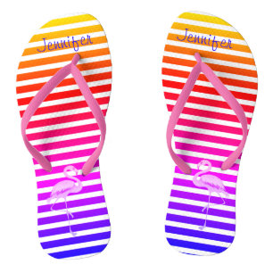 Douanenaam Roze Flamingo Teenslippers